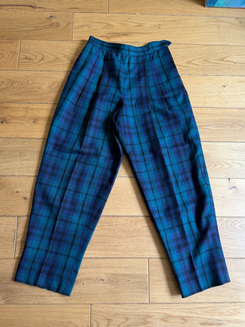 Vintage Liz Claiborne Plaid Pants - Green/Blue